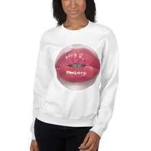 Load image into Gallery viewer, Unisex White Sweatshirt LIPS
